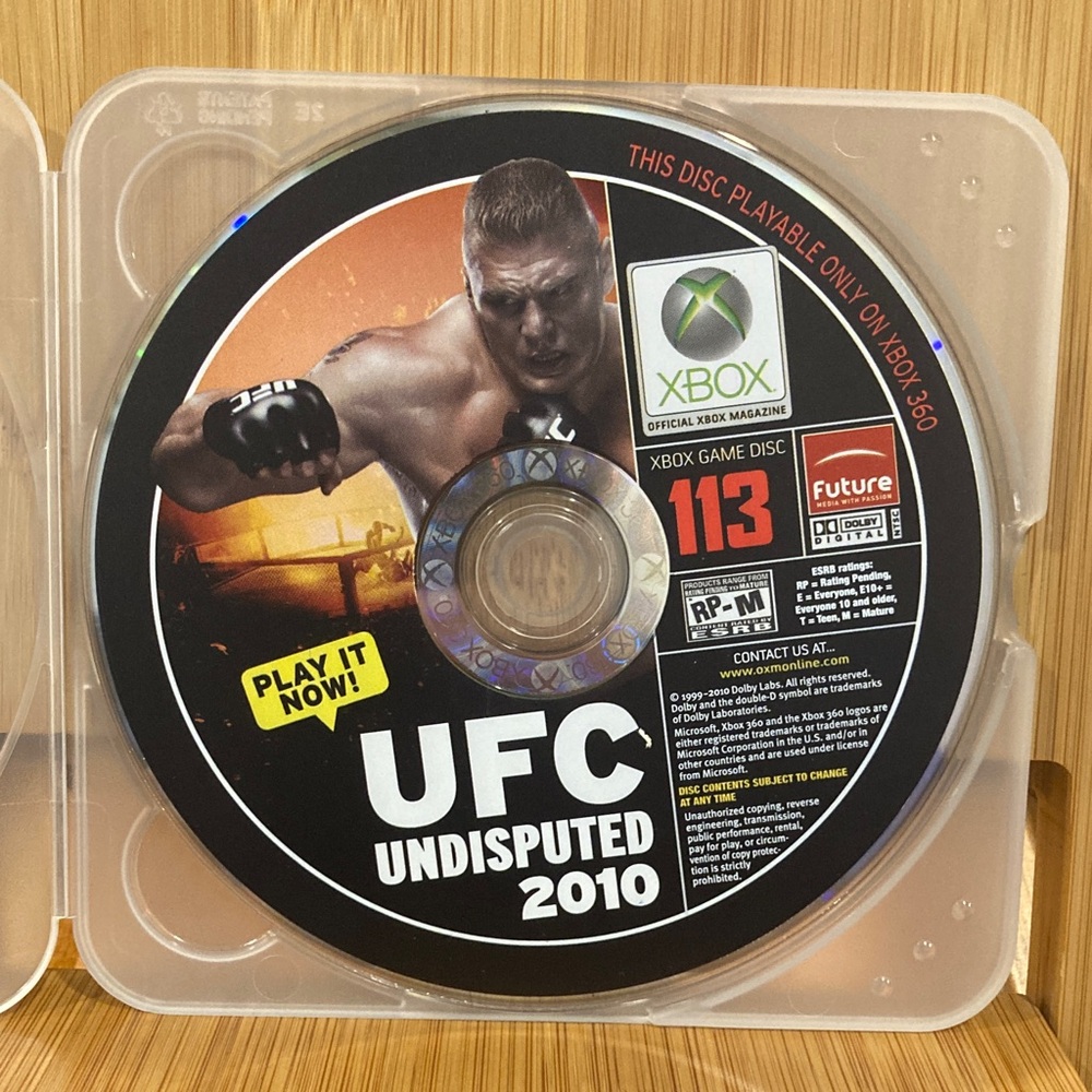 UFC Undisputed 2010 Xbox 360 demo disc
